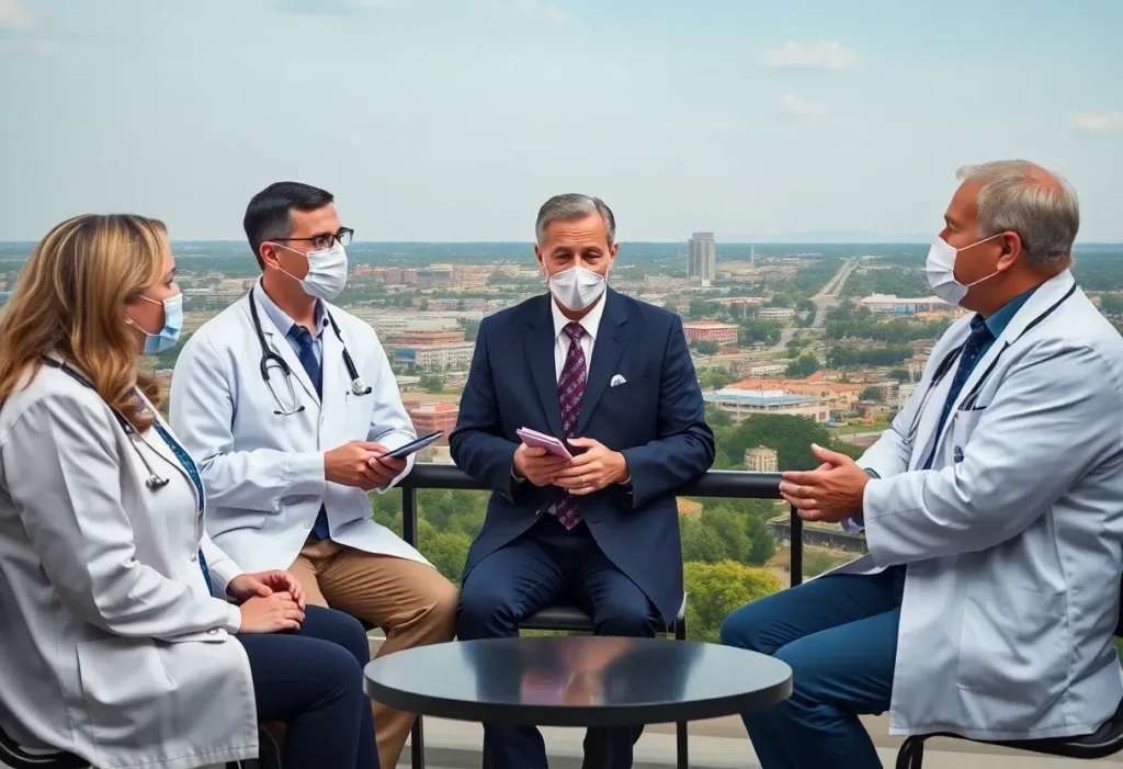 Healthcare professionals discussing addiction treatment in Alabama