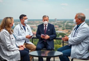 Healthcare professionals discussing addiction treatment in Alabama