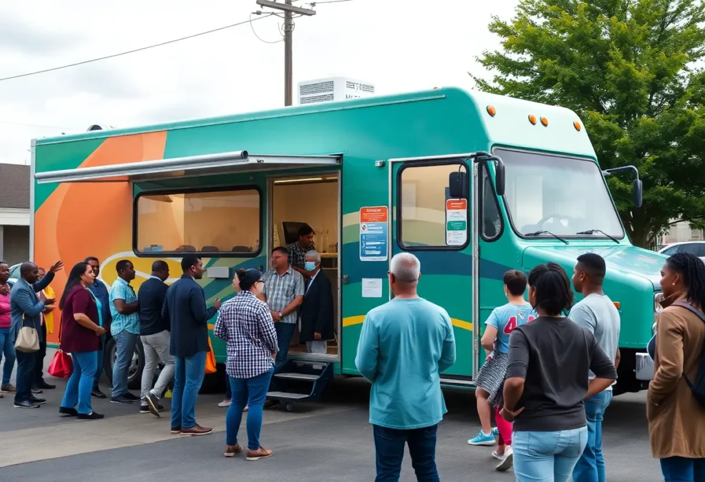 PNC Bank mobile branch in Birmingham serving the community