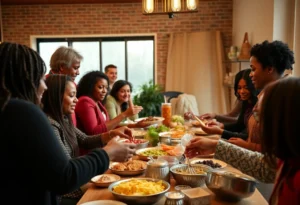 Community dinner event for the Quarter of Giving initiative in Birmingham.