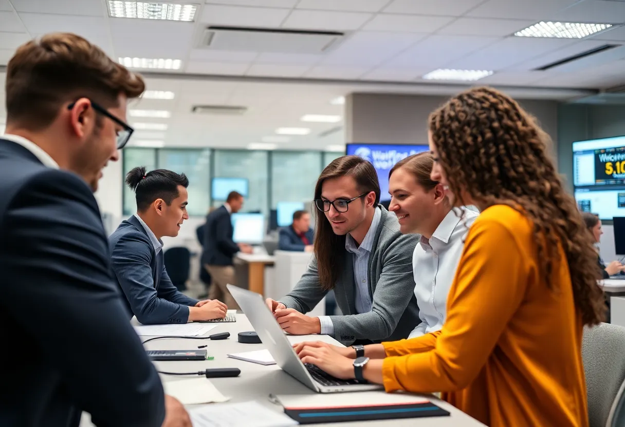 Team collaboration at SmartWiz office in Birmingham