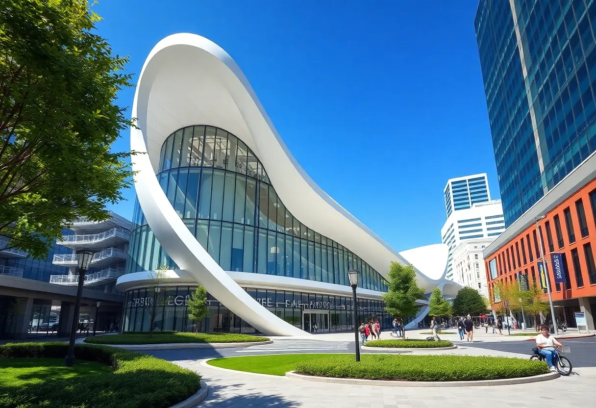 Exterior view of the UAB Genomic Medicine and Data Sciences Building in Birmingham