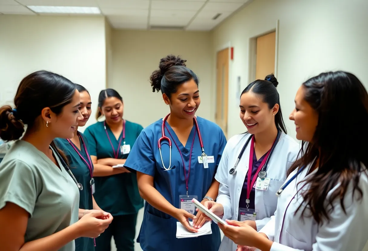 Nursing students at UAB participating in clinical training