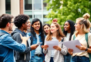 Young activists engaging in debate and dialogue on campus