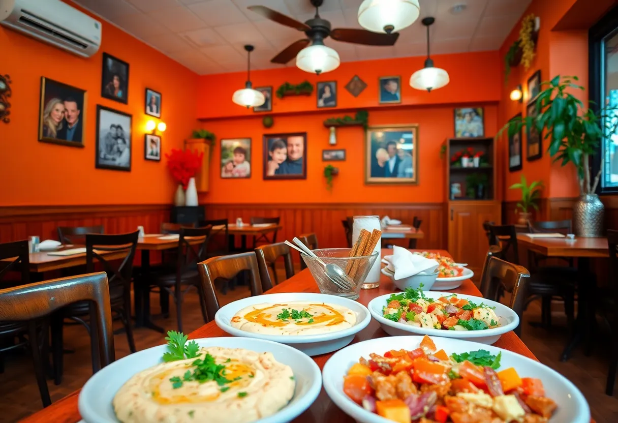 Interior of Zoë’s & Marky’s Kitchen featuring Mediterranean decor and dishes