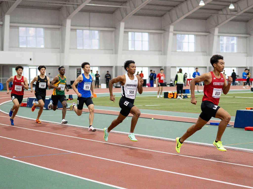 High school athletes competing at the AHSAA State Indoor Track & Field Championships