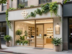 Exterior view of a medical cannabis dispensary in Birmingham, AL