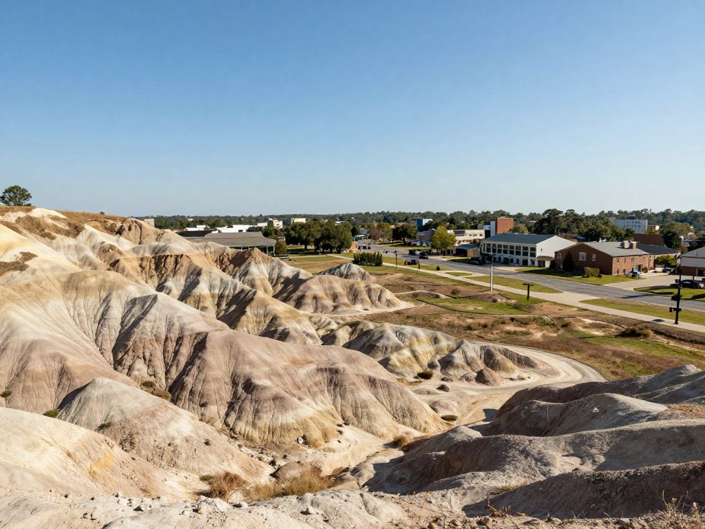 Scenic view of Birmingham, Alabama highlighting its geological features