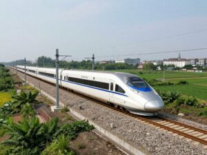 Conceptual image of a high-speed train linking Birmingham and Atlanta.