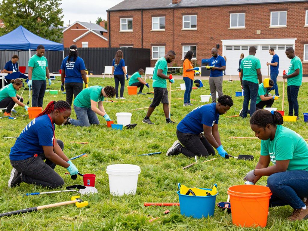 Volunteers working on community projects in Birmingham