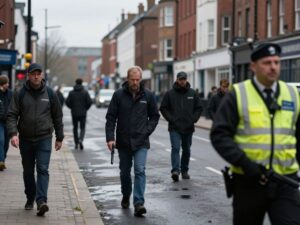 A street in Birmingham reflecting the serious nature of community safety and gun violence.