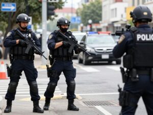 Leeds Police Department SWAT team conducting a drug bust in Birmingham