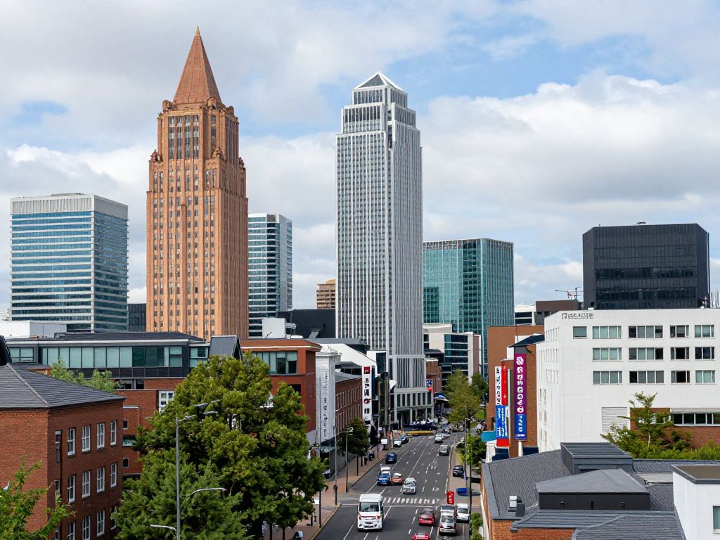 A view of Birmingham highlighting the business growth driven by Japanese investment.