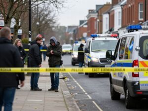 Police investigate a shooting incident in East Birmingham