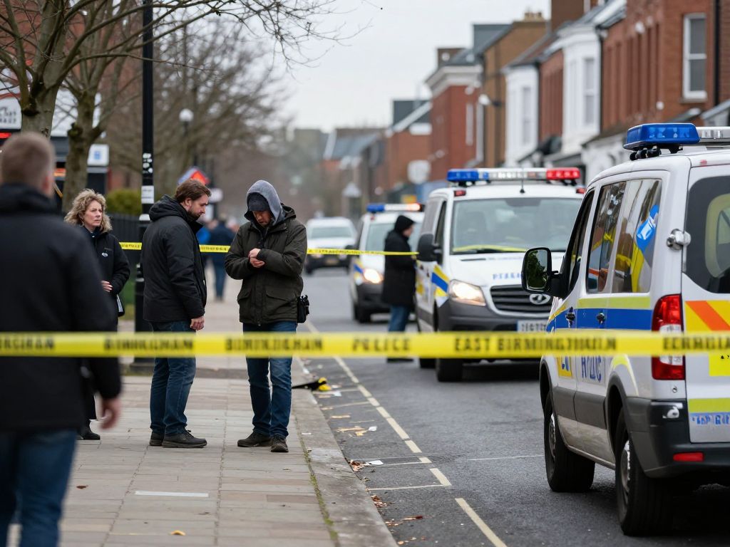 Police investigate a shooting incident in East Birmingham