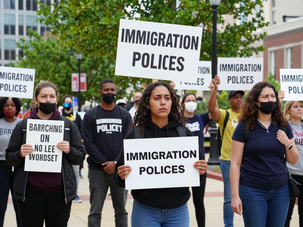 Protesters in Birmingham rally against ICE presence