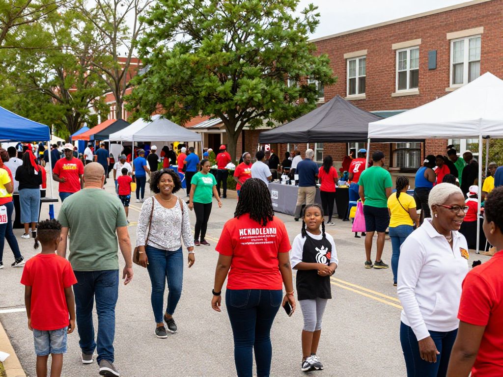 Families participating in civic activities during MLK weekend in Birmingham