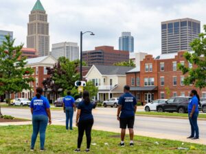 Community members participating in public safety initiatives in Birmingham.