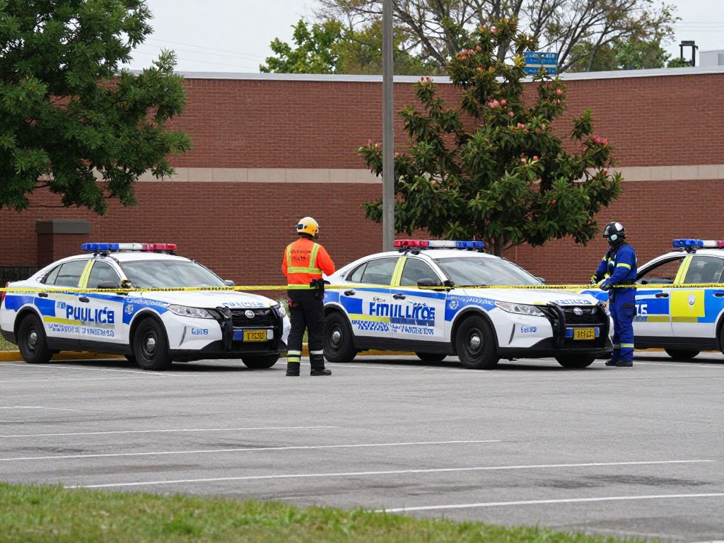 Police responding to a shooting in a Birmingham parking lot