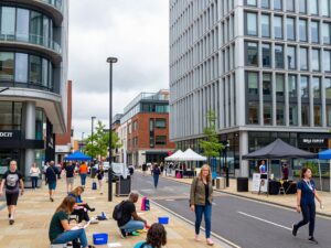 A vibrant view of Birmingham, highlighting recent economic and community initiatives.