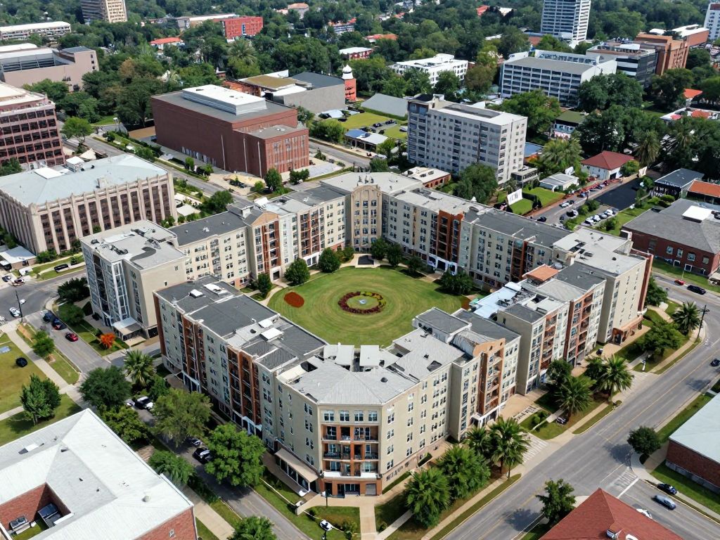 Aerial view of Center Point apartment complex in Birmingham, Alabama