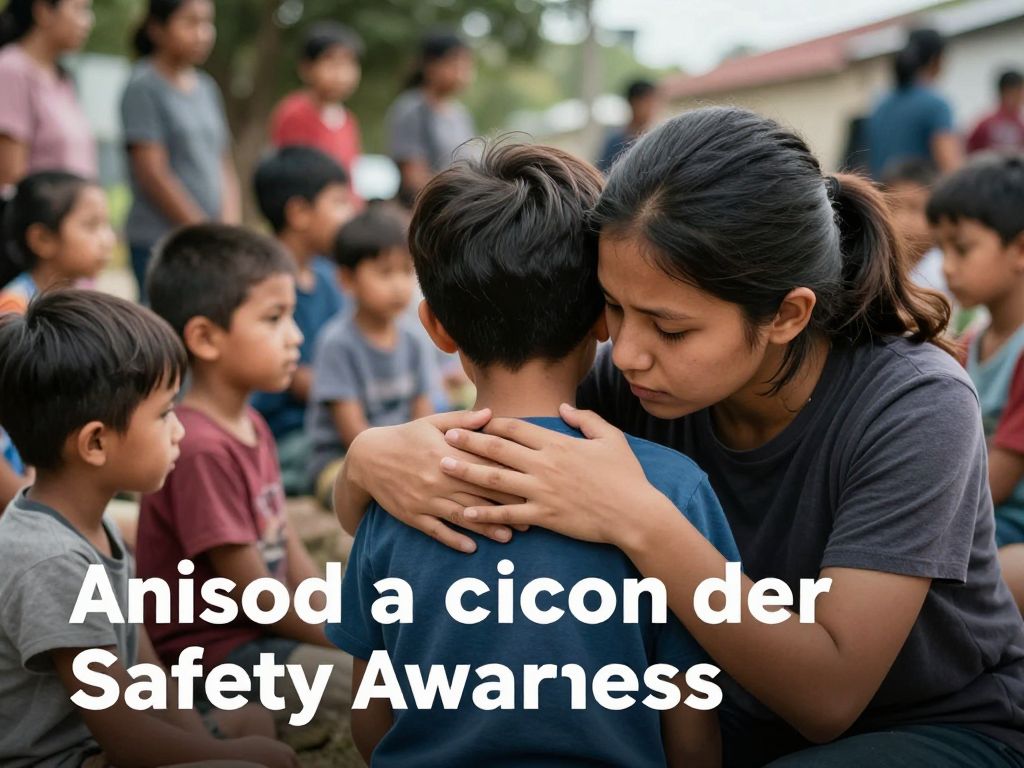 Symbolic imagery of child safety and abuse awareness