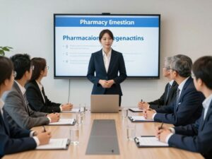 Discussion on pharmacy regulation in a professional setting