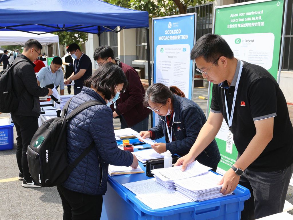 Residents participating in a community e-waste recycling event in Mountain Brook.