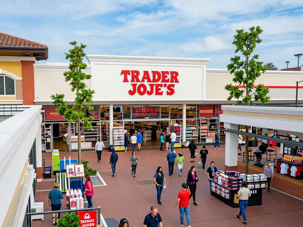 Vibrant shopping center in Hoover featuring Trader Joe's.