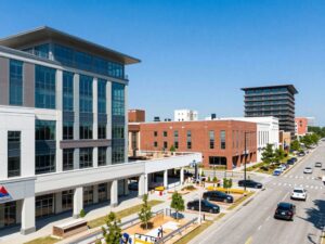 Rendering of the new Leland Shopping Center in Tuscaloosa, Alabama