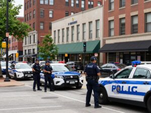 Birmingham police officers responding to a serious crime investigation