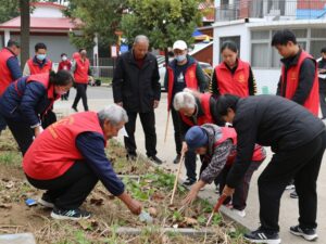 Community members searching for a missing elderly woman